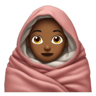 the girl wrapped herself in a blanket sticker