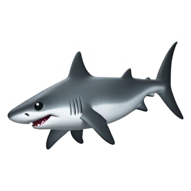 Christmas hammerhead shark sticker