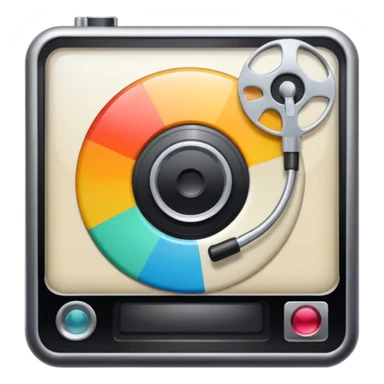 mac os icon physical film 60s recording colors sticker