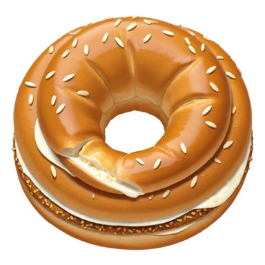 simit Turkish sesame bagel with a bite taken out sticker