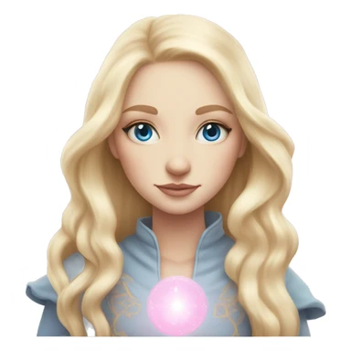 light pink tarot cards magic blonde girl white skin blue eyes  sticker
