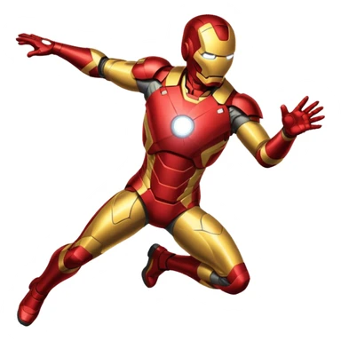ironman flying sticker