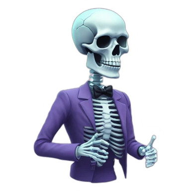 vaporwave skeleton stock trader sticker