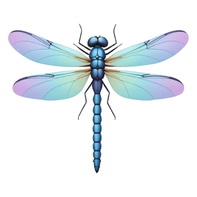 minimal dragonfly emoji, simple flat design, geometric shapes, soft pastel colors, no face, not cartoonish sticker