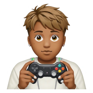Juice WRLD with a gaming controller sticker