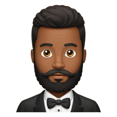 A black gigolo with a full beard sticker