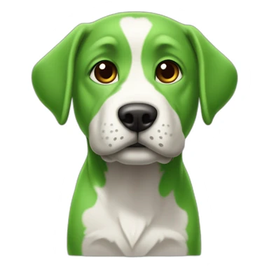 emoji chien vert 64x64 sticker