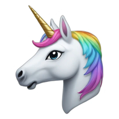 unicorn head yarmulke sticker