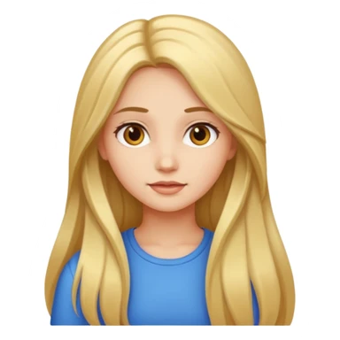 A girl  whit long hair bright  sticker