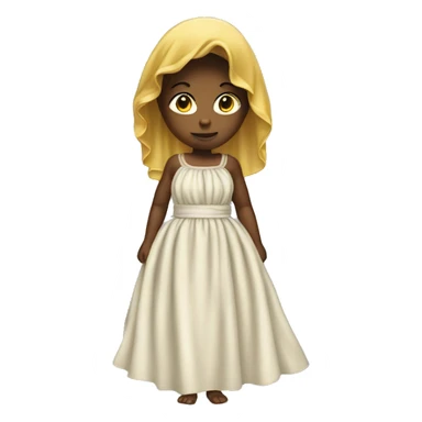 a girl wearing a shower curtain as a dress sticker