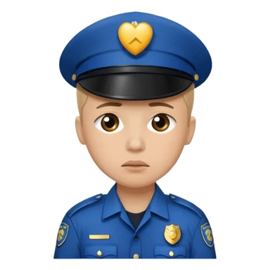 Corazón roto tipo policia sticker