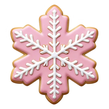 Light pink snowflake cookie sticker