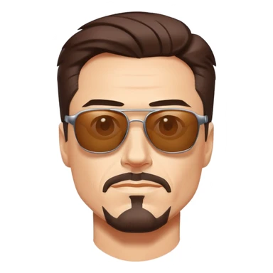 Tony Stark wearing sunglasses, genius billionaire sticker
