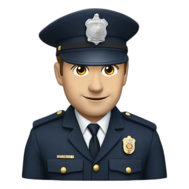 Macron en policier sticker