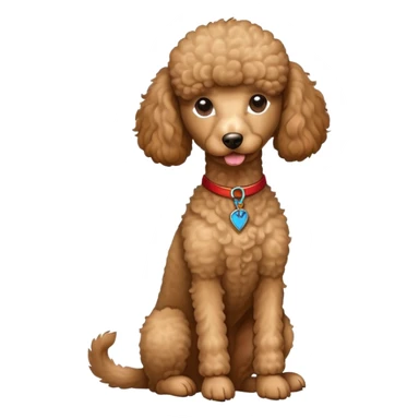 Super Skinny - Light Brown - Poodle - Sitting - No Collar sticker