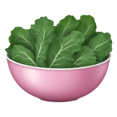 large pink bowl of collard greens sticker
