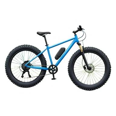 The background showcases majestic mountains, lush green valleys, and a bright blue sky with fluffy clouds. The sun casts warm light over the landscape, emphasizing the beauty of outdoor cycling. a mountain bike standing on a scenic trail.  sticker