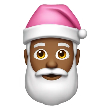 Medium skin tone Santa Claus dressed in white and pink  sticker