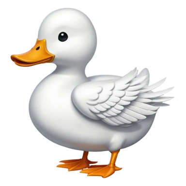 A white duck fused with an airplane  sticker