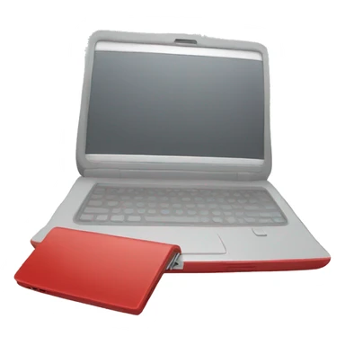 red laptop sticker