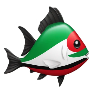 Un poisson avec le drapeau Palestinien sticker