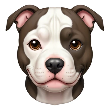 Black and white  pitbull sticker