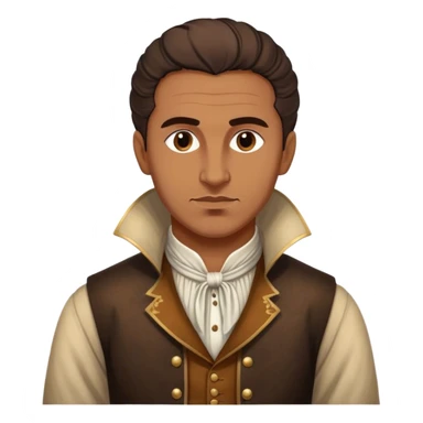 Cinematic Realistic Marko Marulić Portrait Emoji, depicted as a celebrated Croatian writer with a reflective expression and period clothing, rendered with rich textures and warm literary lighting that captures his historical influence. sticker