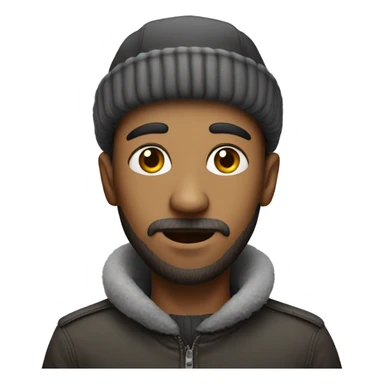 skinny man in an ushanka hat sticker