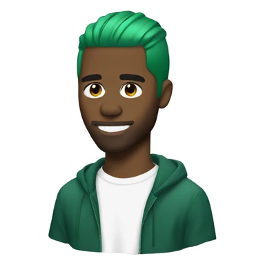 Frank ocean green hair  sticker