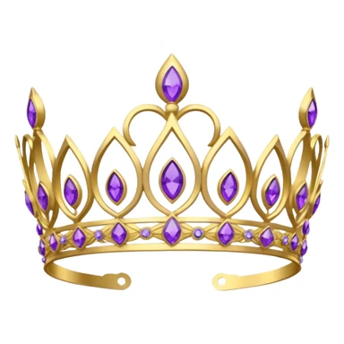 gold kokoshnik tiara with purple diamonds sticker