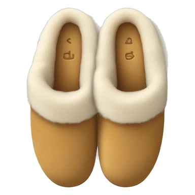 camel suede and fur slippers sticker