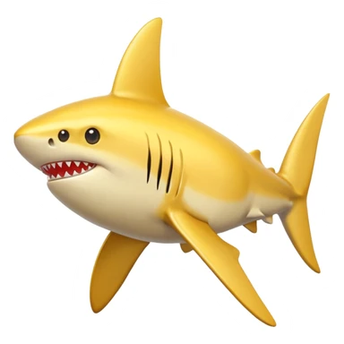 Golden shark with cilinder sticker