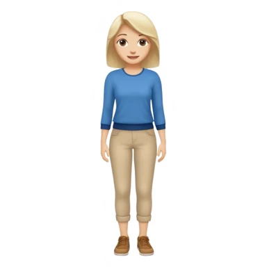 white woman dressed casually full body sticker
