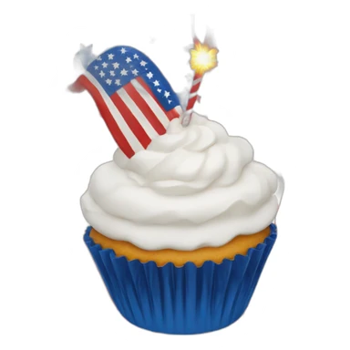 Happy 4th of July cupcake sticker