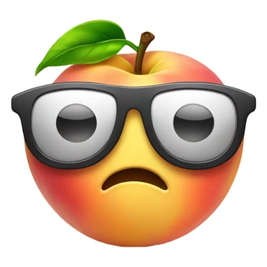 Smile face crying with sun glasses and also a peach sign sticker