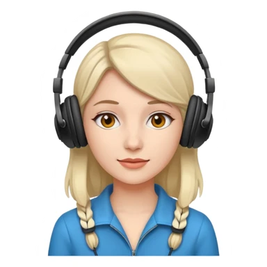 KULAKLIK TAKAN KADIN sticker