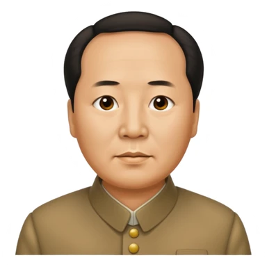 Mao zedong with receding hairline  sticker