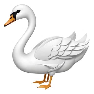 Small paper swan . sticker