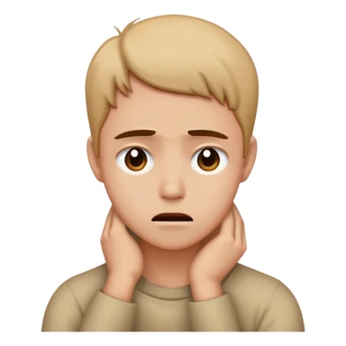 Person grabbing their neck and sad sticker