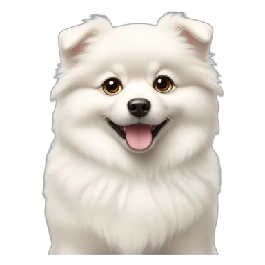 white Pomeranian puppy sticker