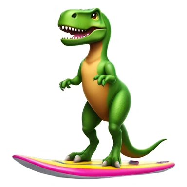 T-Rex on a surfboard sticker