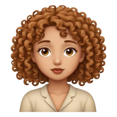 medium skin tone curly hair girl dreaming  sticker