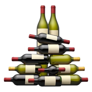 mountain of wine bottles sticker