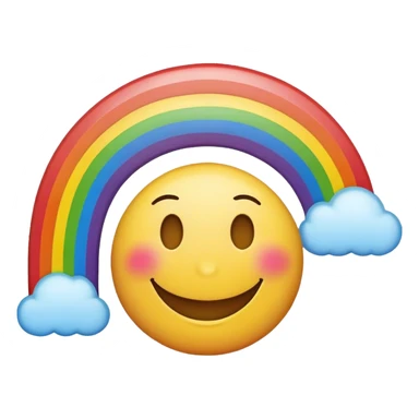 Smiley arc en ciel sticker