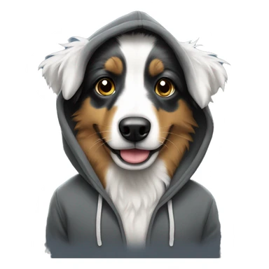 Mini Aussie in a hoodie sticker