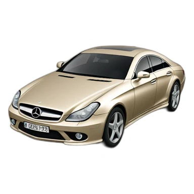 Mercedes CLS w219 color champagne front view sticker