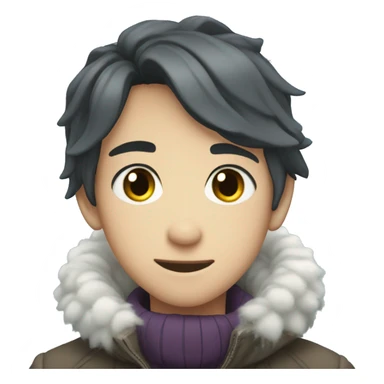 ANIME PROTAGONIST IN WINTER WONDERLAND sticker