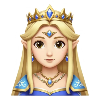 Princess Zelda with blonde hair and royal dress sticker