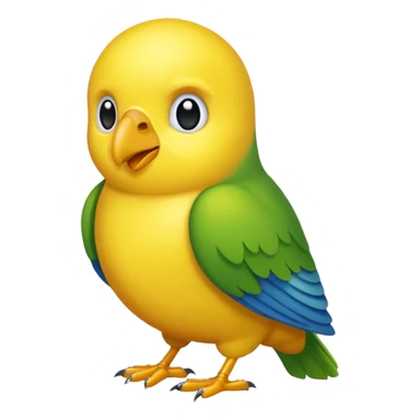 Pappagallo giallo e blu con il giallo sul petto le ali e la coda blu e la fronte poco poco verde sticker