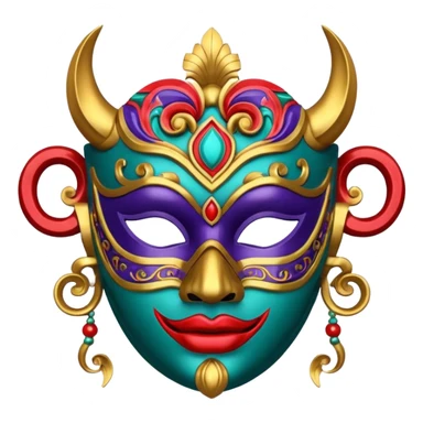 Festival themed Mask sticker